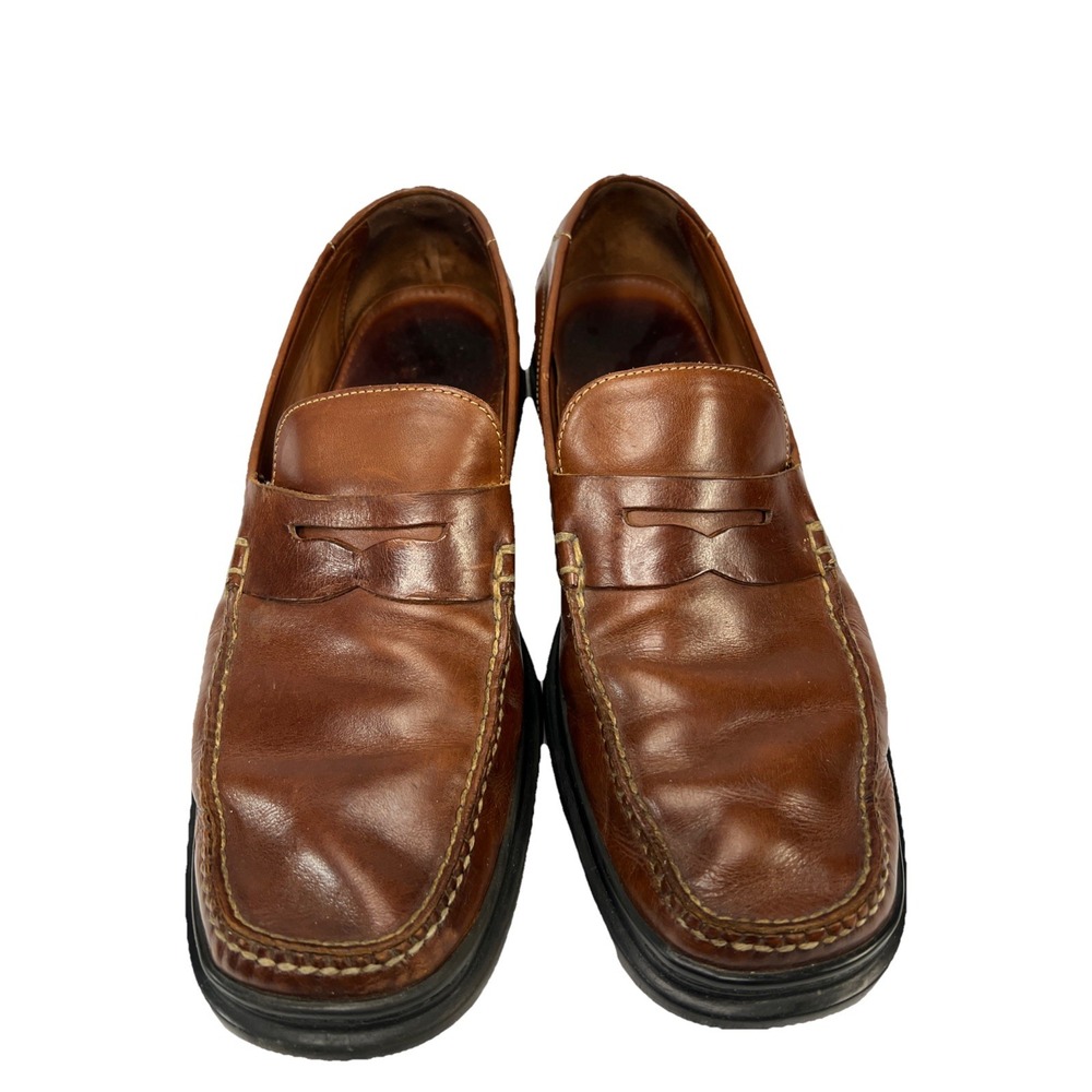 Cole Haan‎ NikeAir Penny Loafers Men's Sz 11.5M Brown Leather Dress Shoes C02961